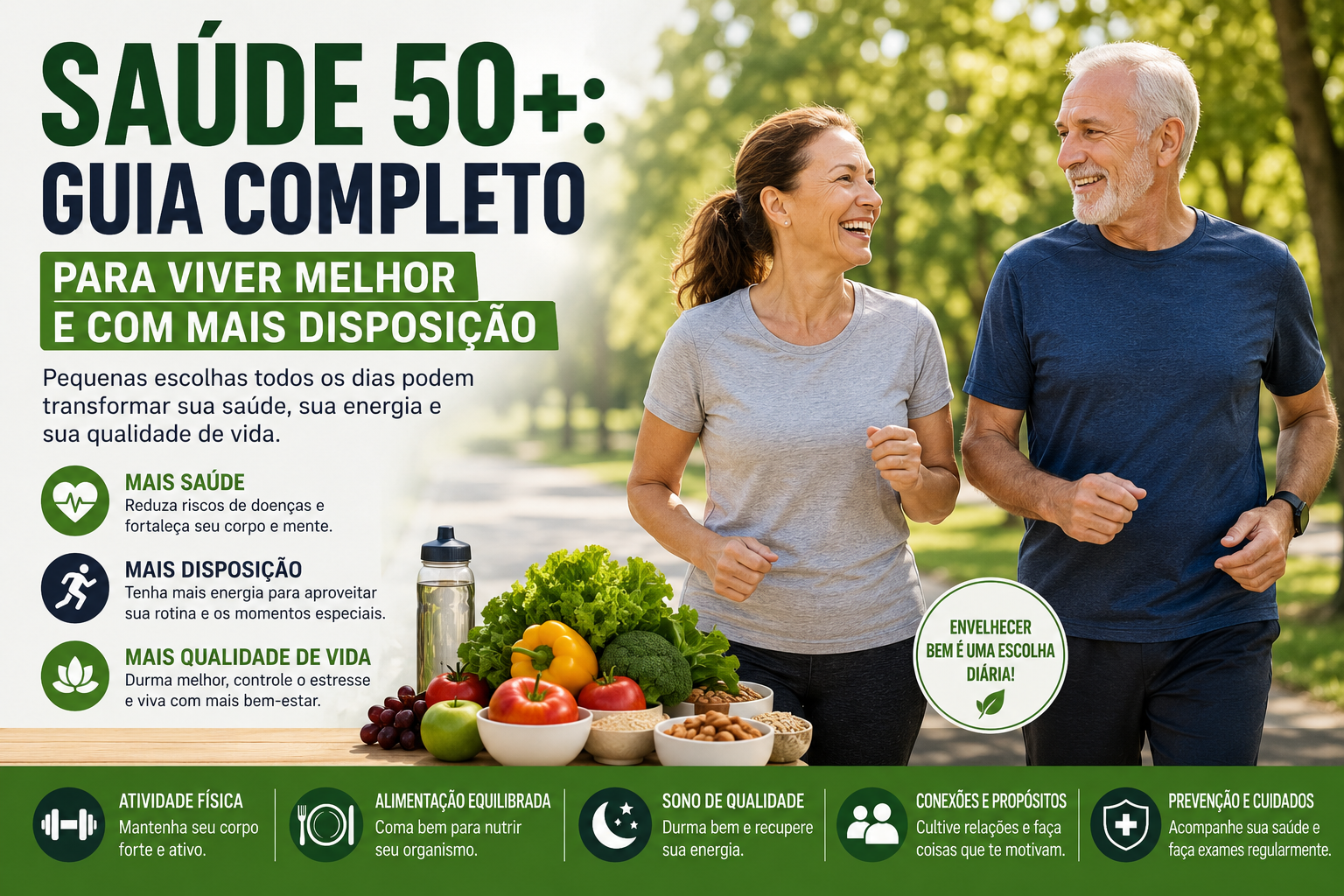 Envelhecimento saudável: hábitos que fazem diferença após os 50