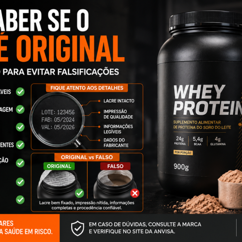 Como identificar whey original e falso