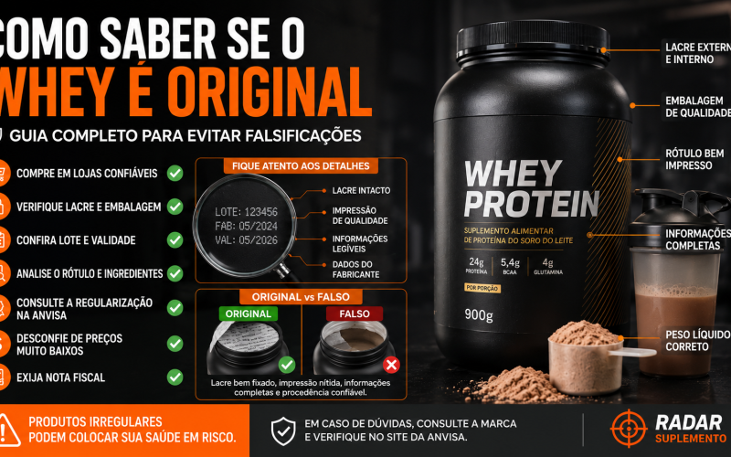 Como identificar whey original e falso