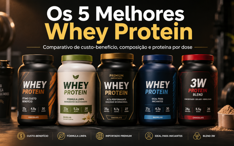 Os 5 melhores whey protein