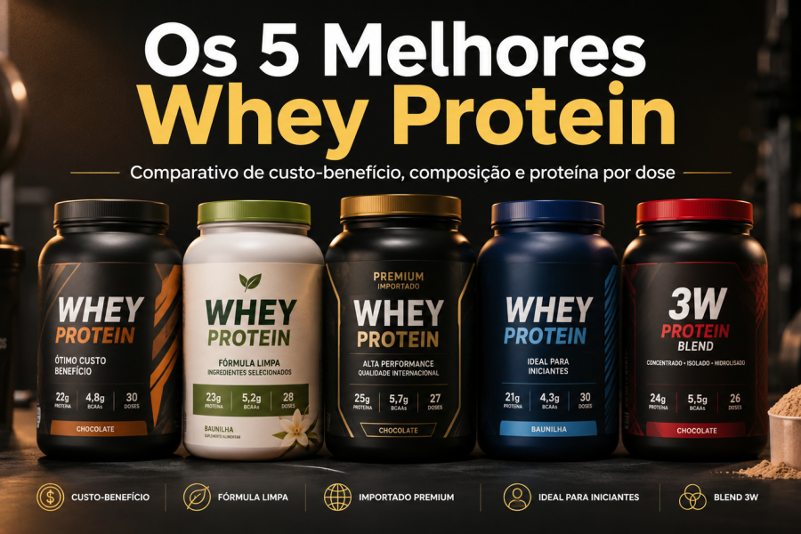 Os 5 melhores whey protein