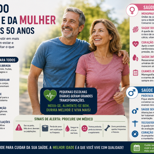 Saúde do homem e da mulher depois dos 50 anos
