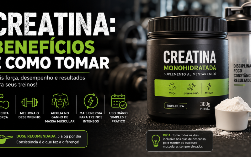 Creatina benefícios e como tomar
