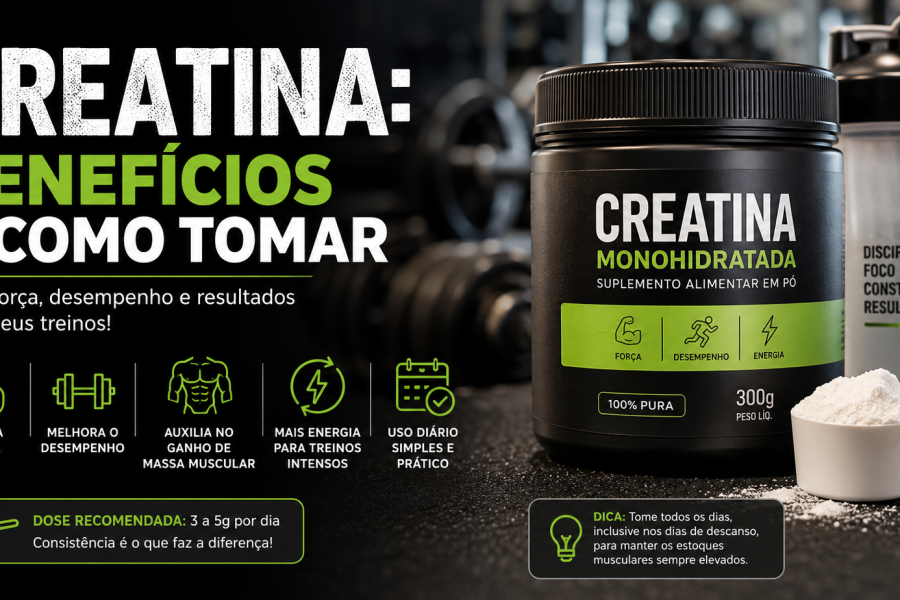 Creatina benefícios e como tomar